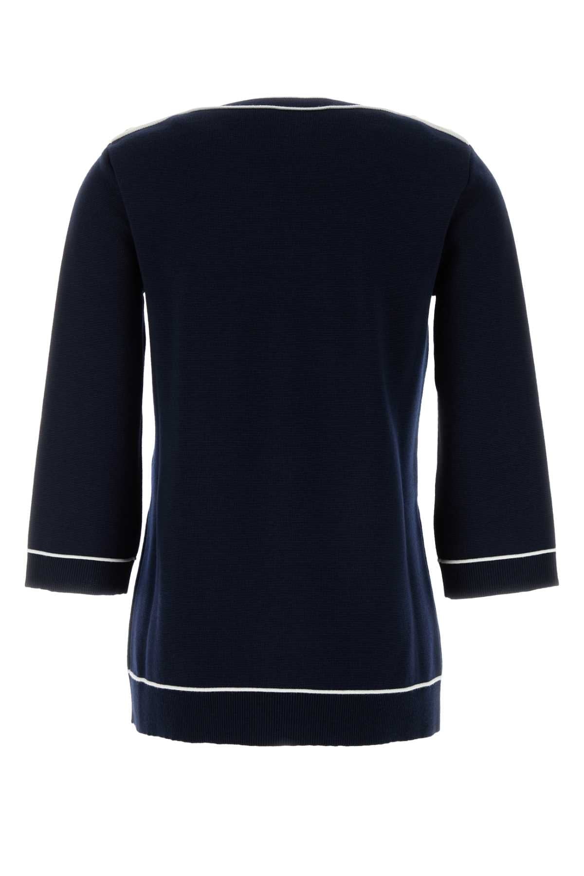 Gucci Women Navy Blue Wool Oversize Sweater by Luosophy