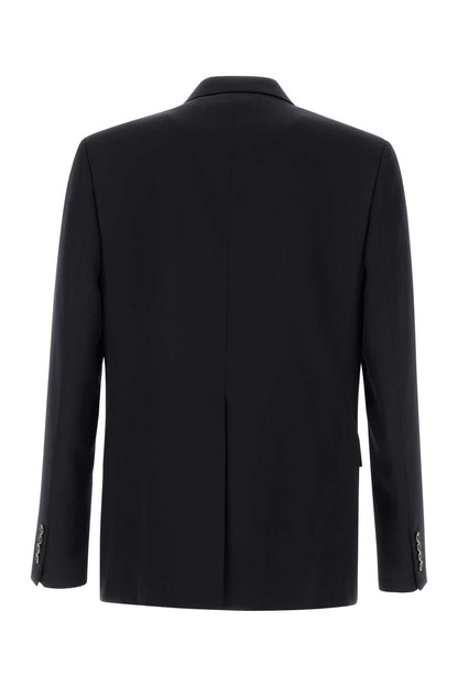 Gucci Men Midnight Blue Wool Blazer by Luosophy