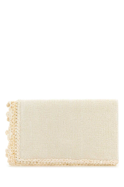 Jw Anderson Women Ivory Crochet Clutch by Luosophy