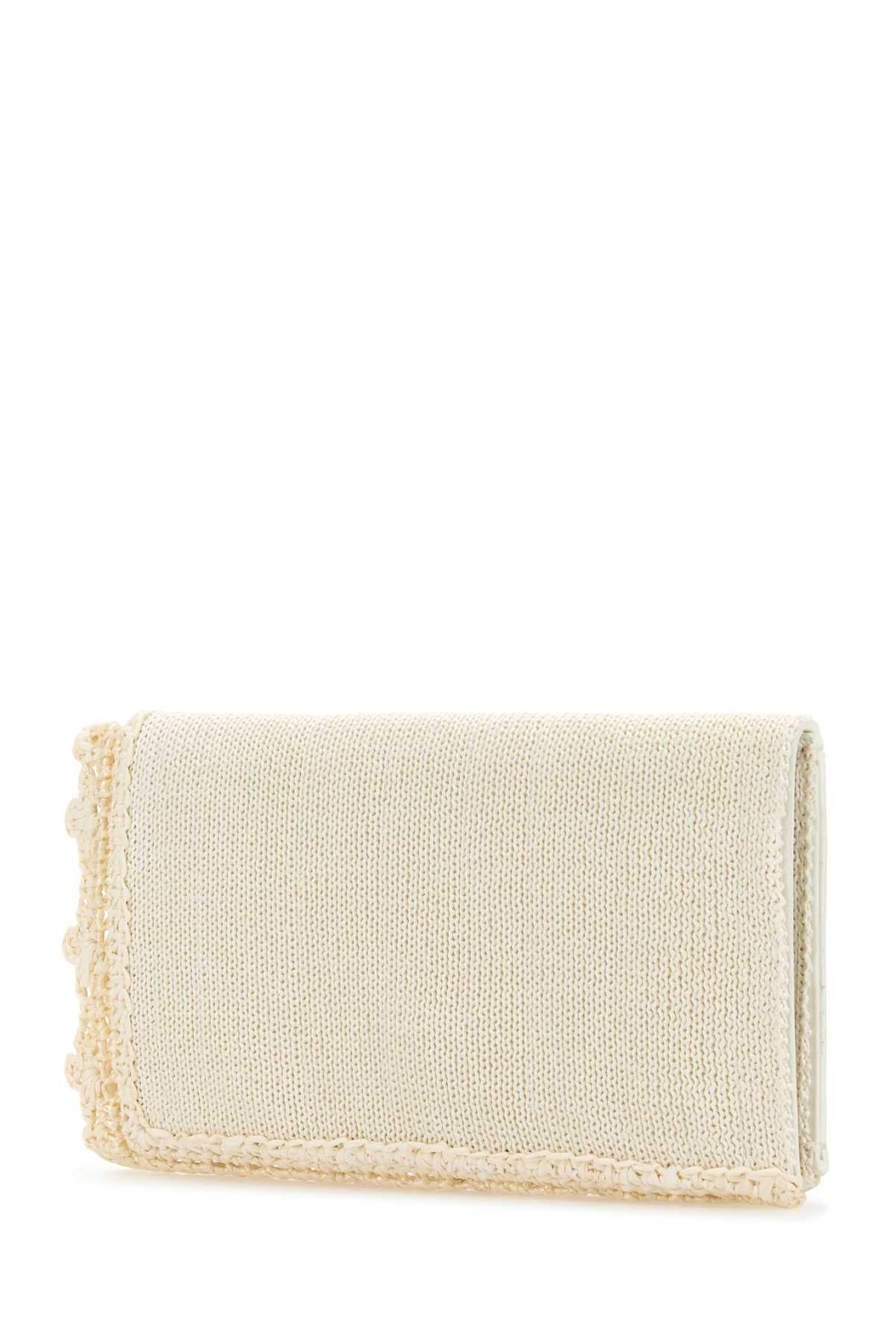 Jw Anderson Women Ivory Crochet Clutch by Luosophy