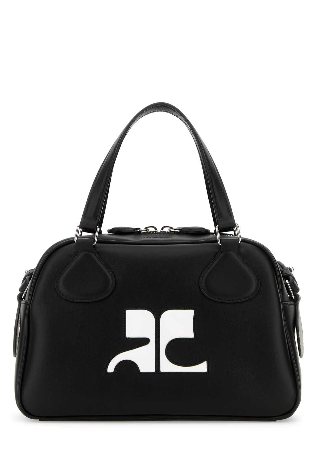 Courreges Women Black Leather Reedition Handbag by Luosophy