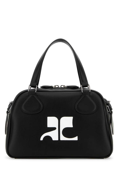 Courreges Women Black Leather Reedition Handbag by Luosophy