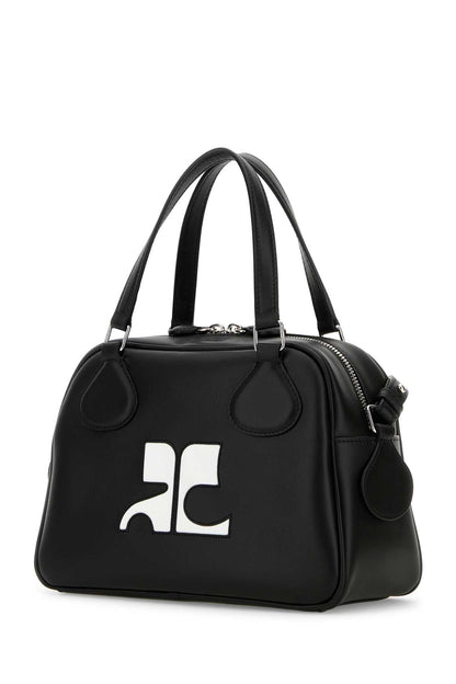 Courreges Women Black Leather Reedition Handbag by Luosophy