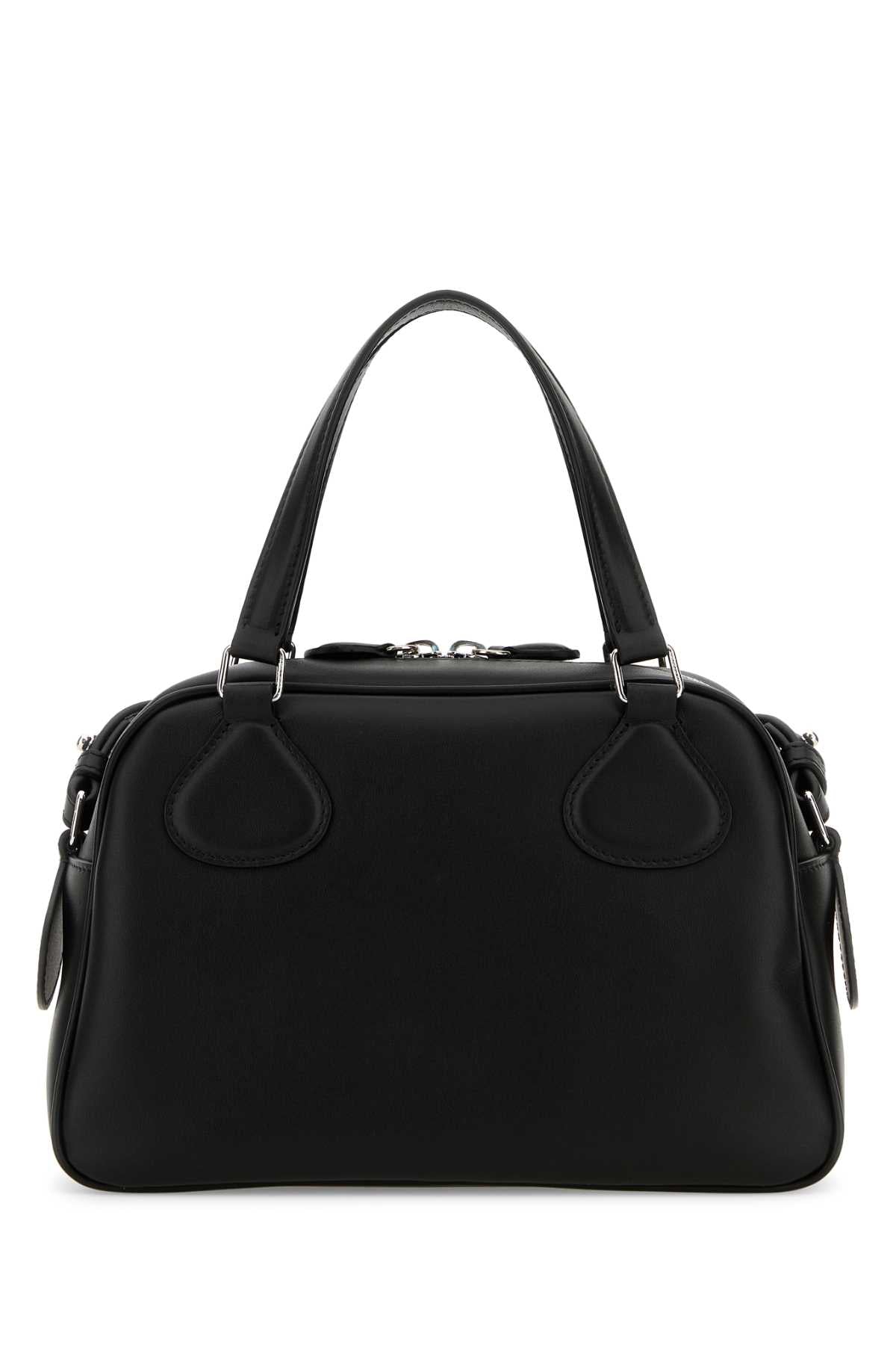 Courreges Women Black Leather Reedition Handbag by Luosophy