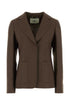 Fendi Women Mud Wool Blend Blazer by Luosophy