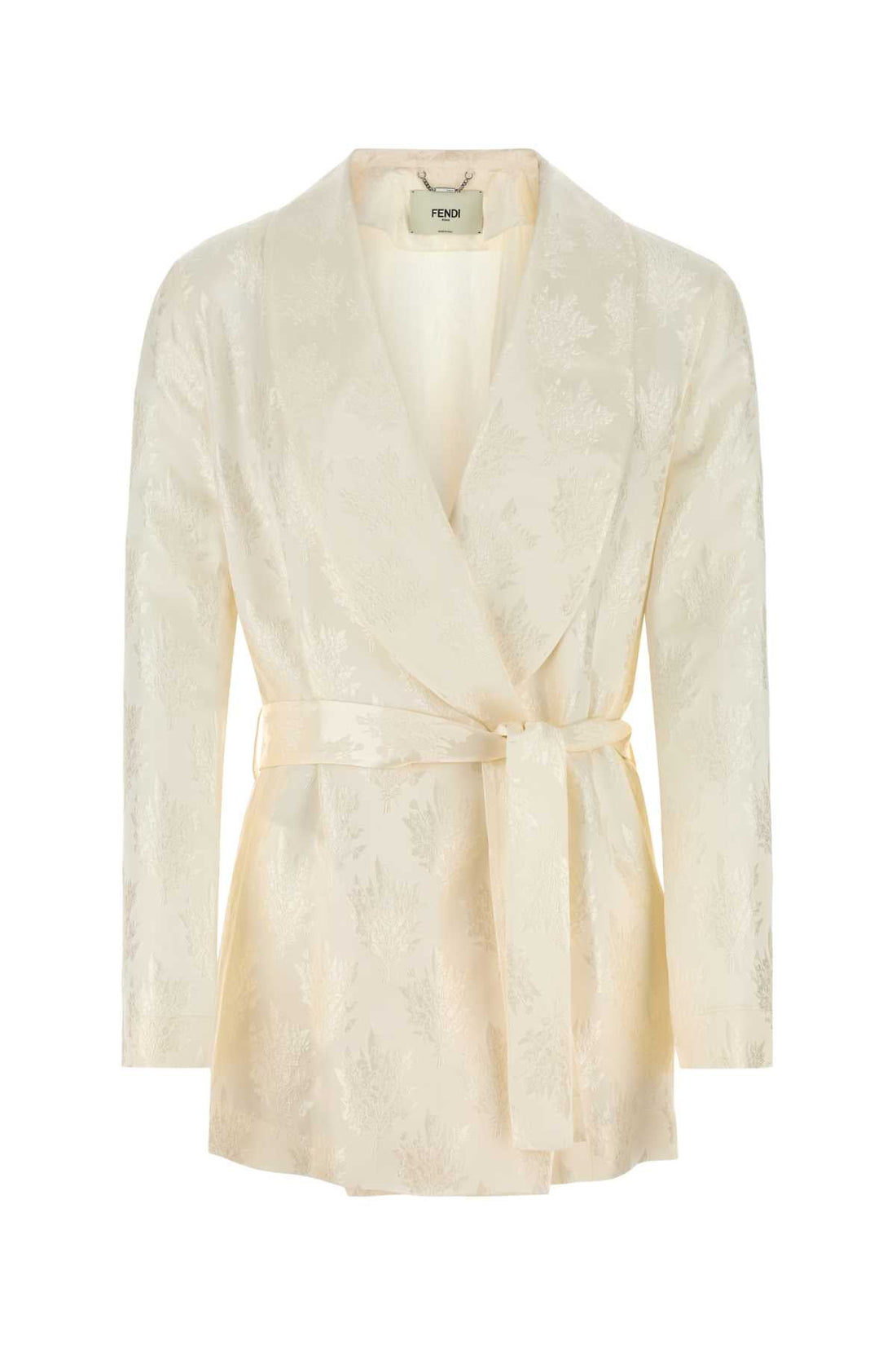 Fendi Women White Silk Blazer  DestGlow
