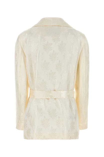 Fendi Women White Silk Blazer by Luosophy