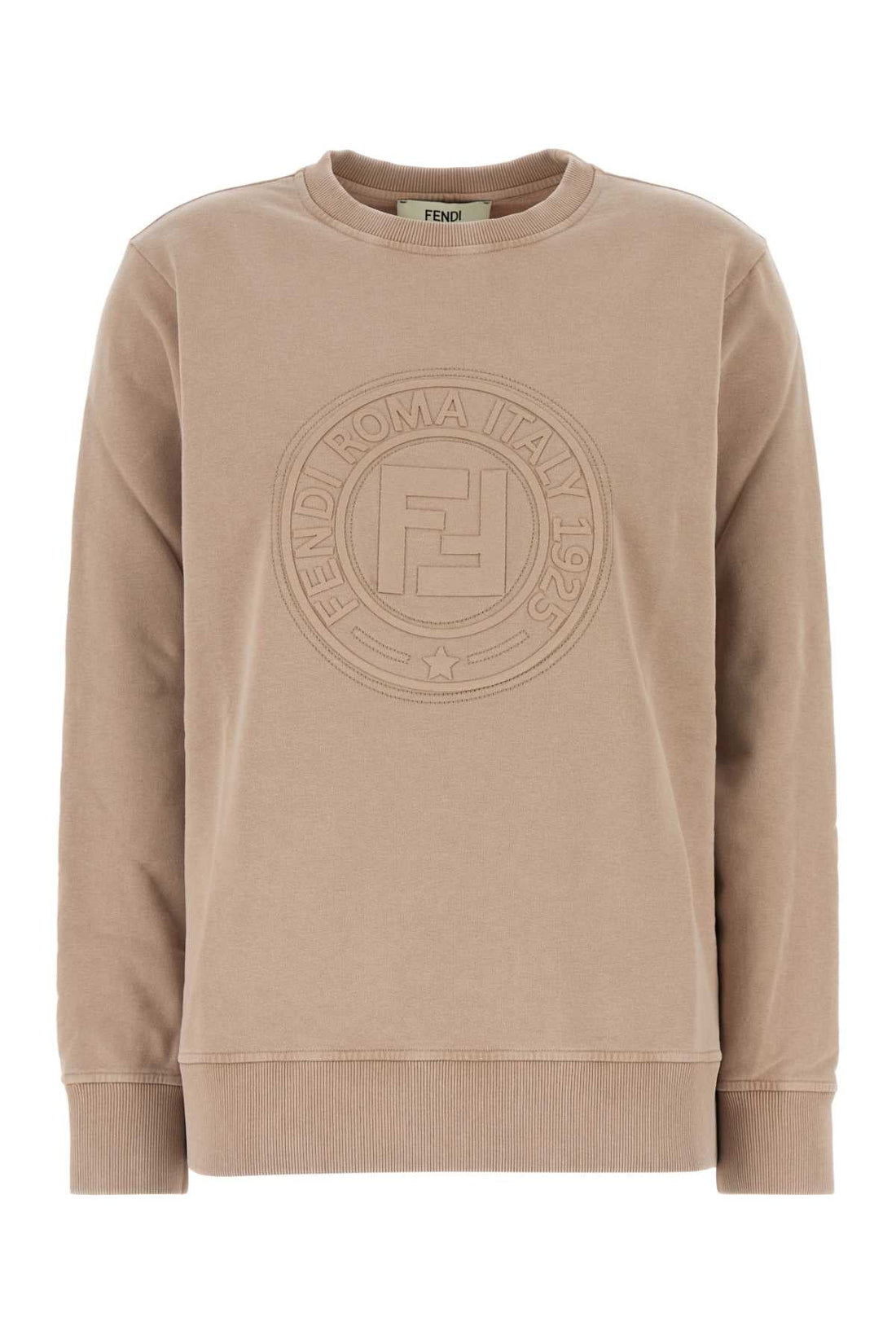 Fendi Women Cappuccino Cotton Oversize Sweatshirt by Luosophy