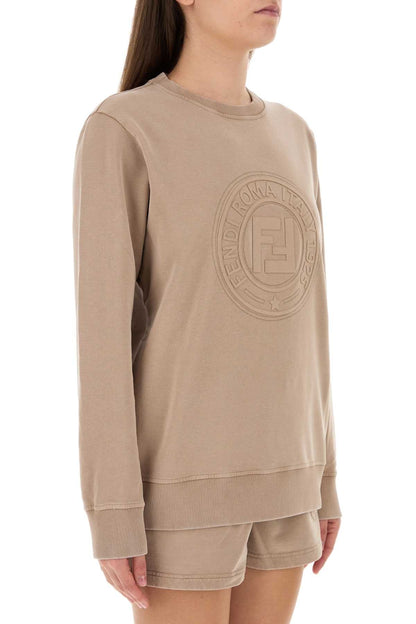 Fendi Women Cappuccino Cotton Oversize Sweatshirt by Luosophy