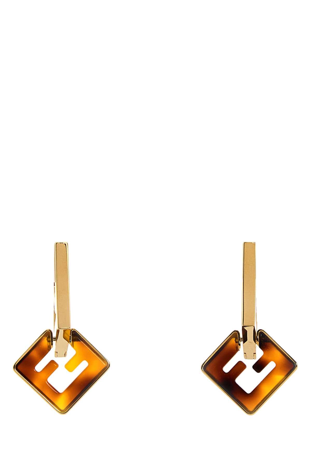 Fendi Women Printed Plexiglass And Metal Forever Fendi Earrings by Luosophy