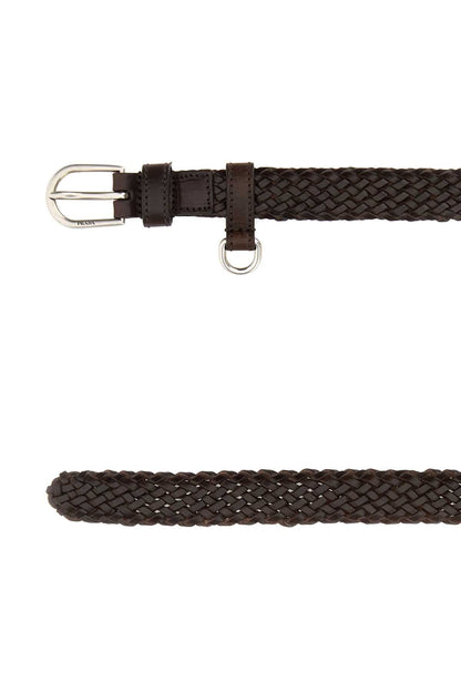 Prada Women Brown Leather Belt by Luosophy