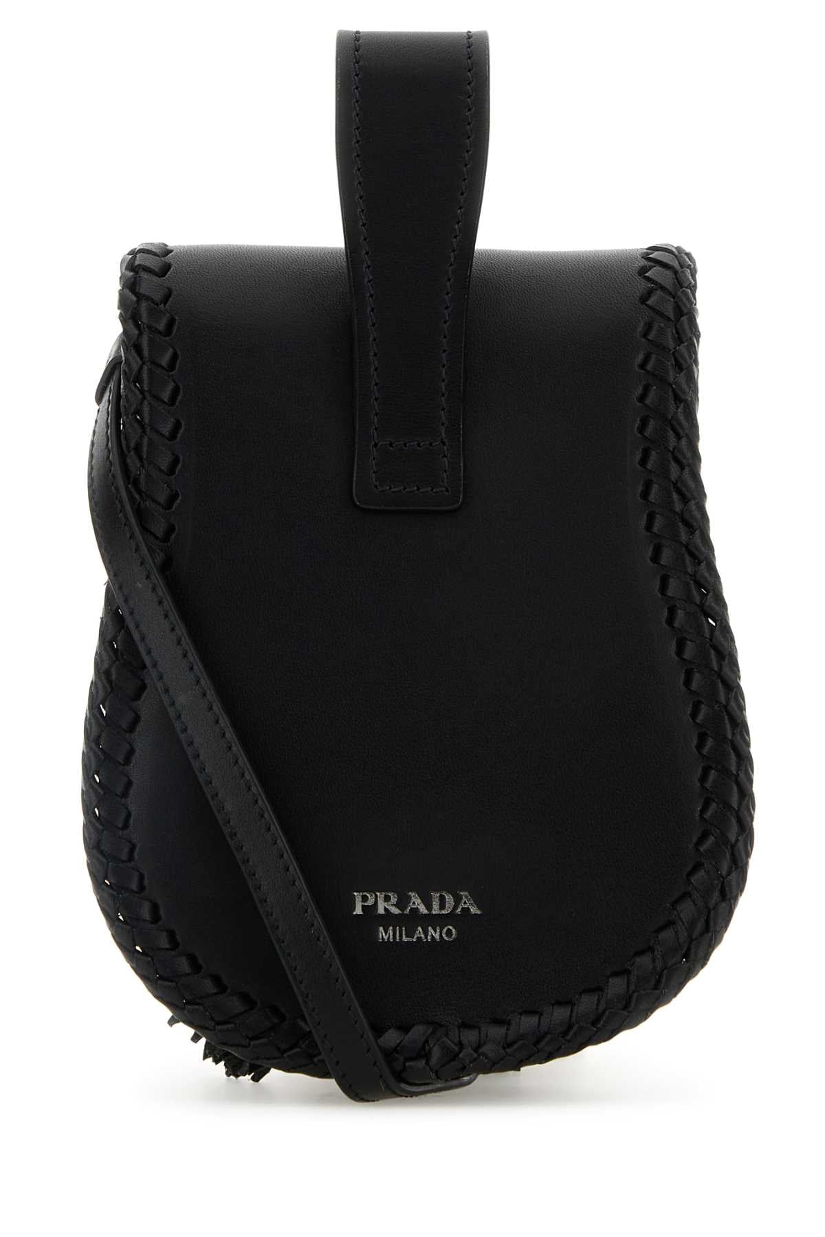 Prada Women Black Leather Crossbody Bag by Luosophy