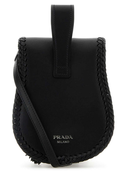 Prada Women Black Leather Crossbody Bag by Luosophy
