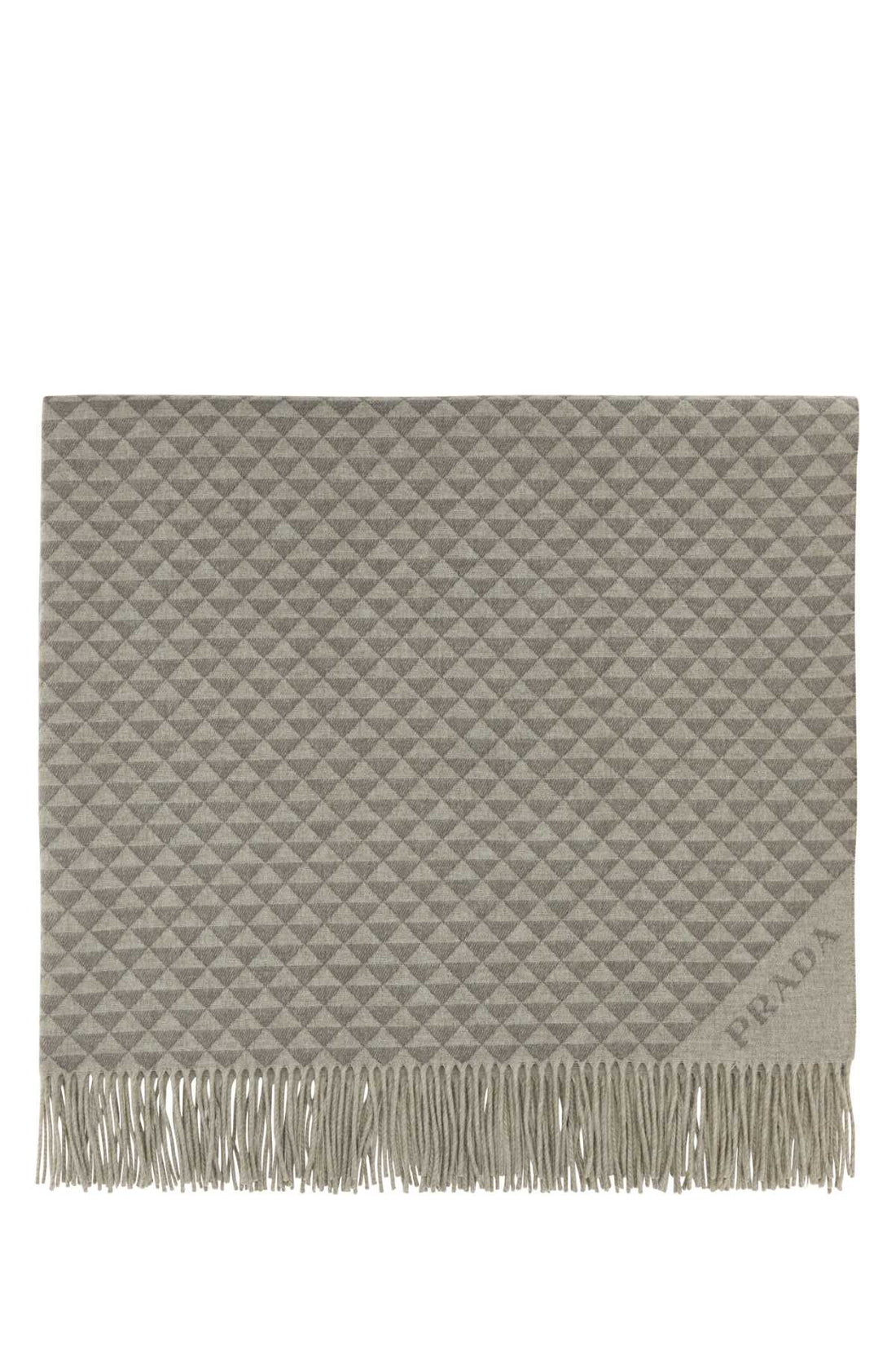 Prada Unisex Embroidered Wool Blend Symbole Double Blanket by Luosophy