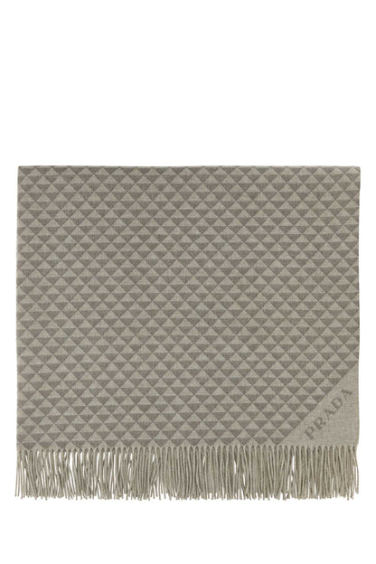 Prada Unisex Embroidered Wool Blend Symbole Double Blanket by Luosophy