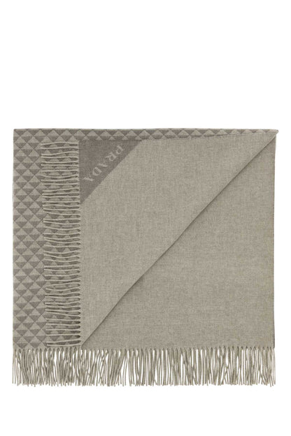 Prada Unisex Embroidered Wool Blend Symbole Double Blanket by Luosophy
