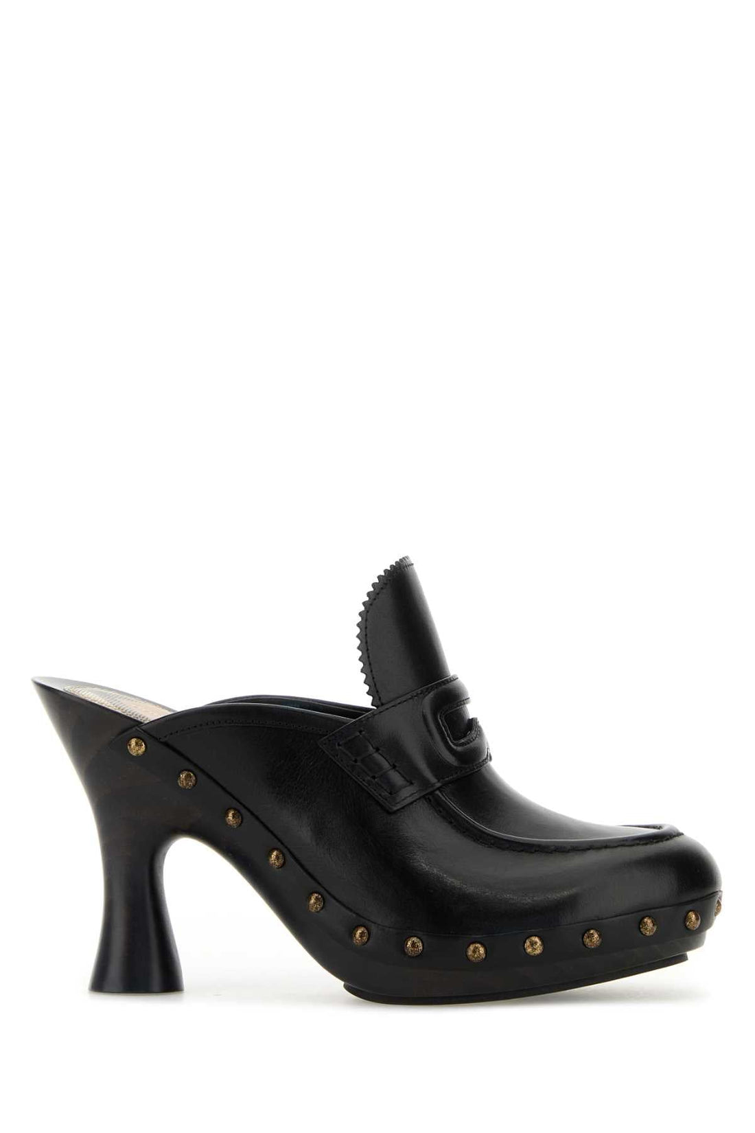 Burberry Women Black Leather Mules by Luosophy