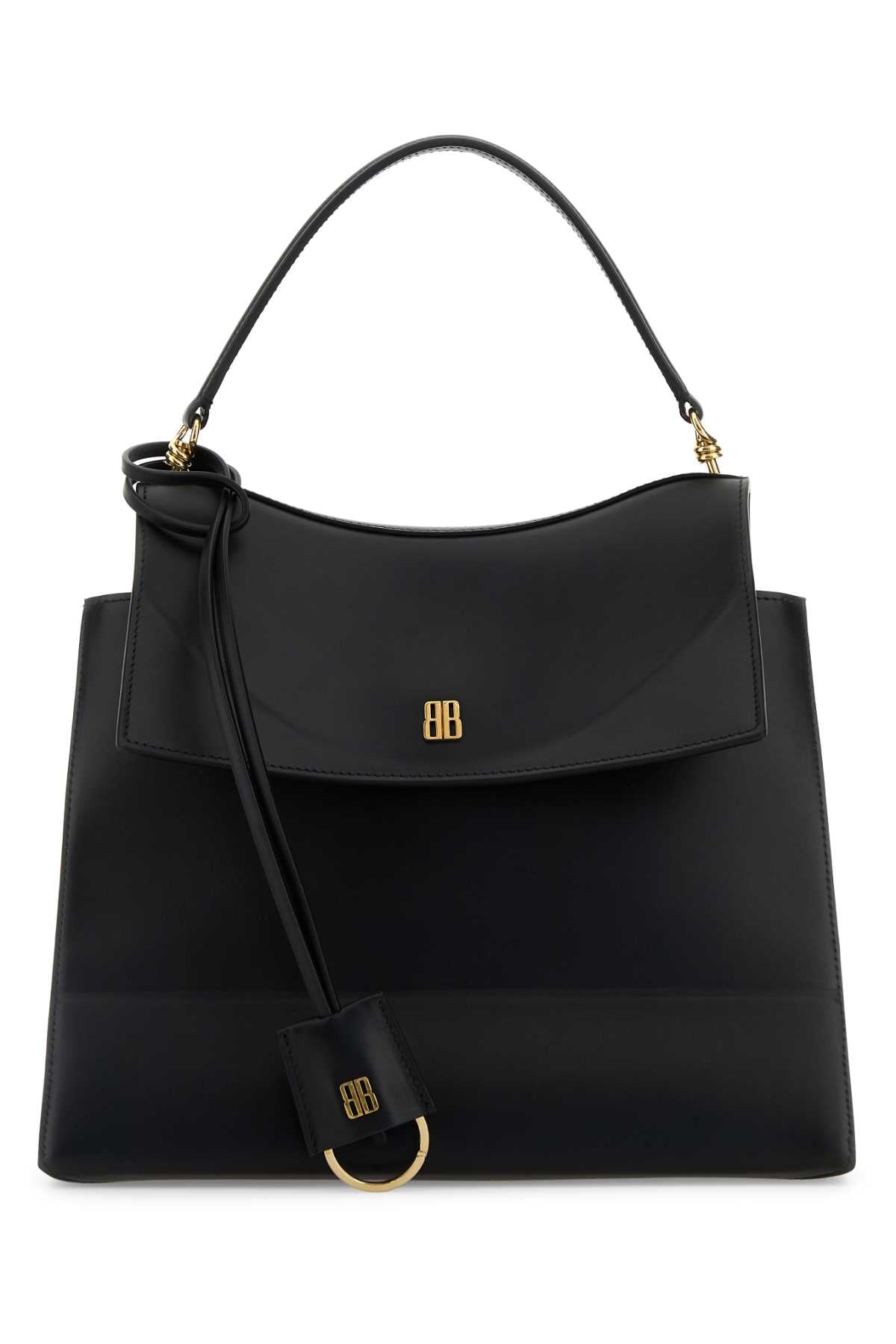 Balenciaga Women Black Leather Medium Nano Handbag by Luosophy