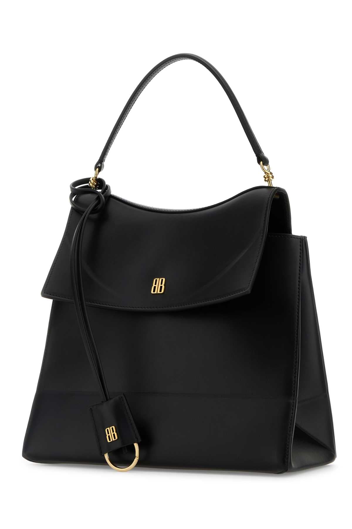 Balenciaga Women Black Leather Medium Nano Handbag by Luosophy