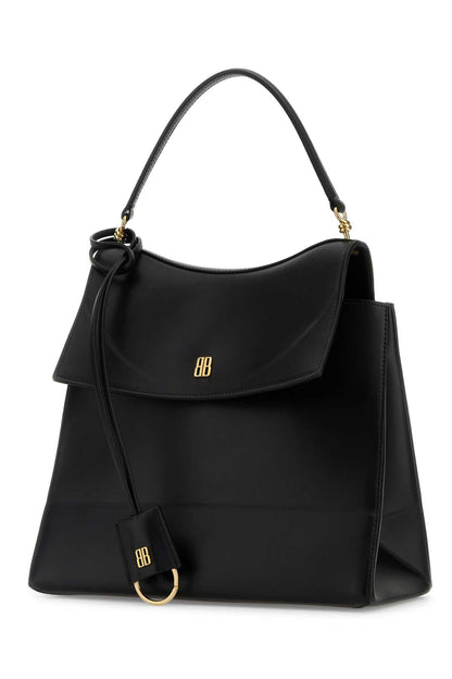 Balenciaga Women Black Leather Medium Nano Handbag by Luosophy