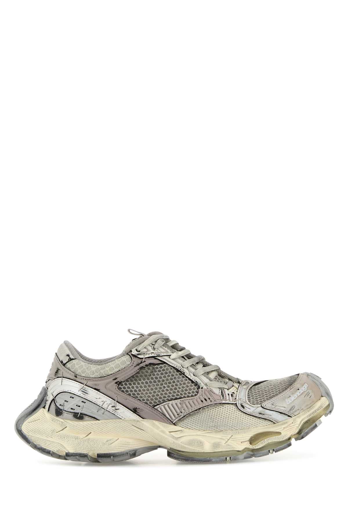 Balenciaga Women Multicolor Synthetic Leather And Mesh Stapler Sneakers by Luosophy