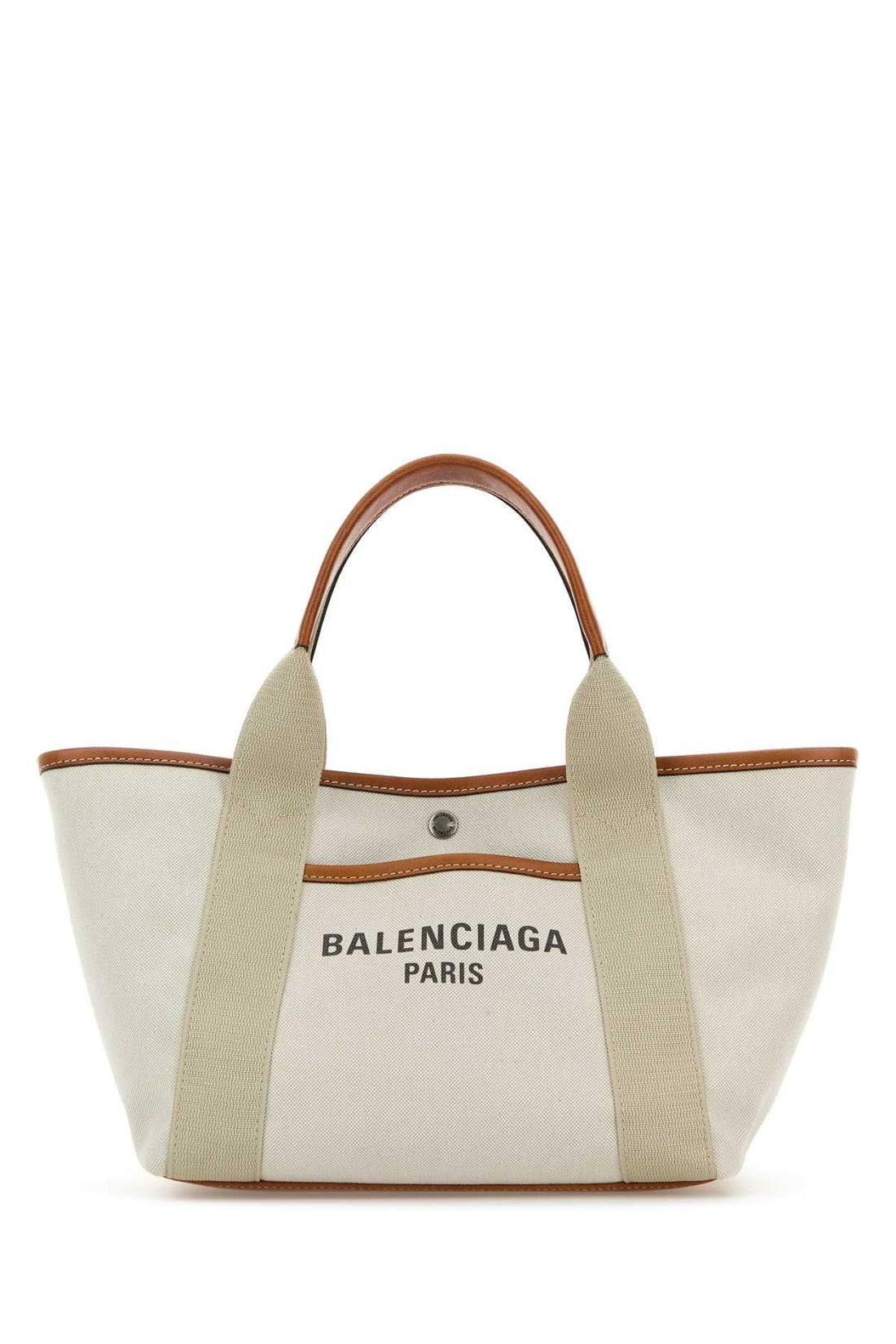 Balenciaga Women Sand Canvas Small Biarritz Shopping Bag by Luosophy