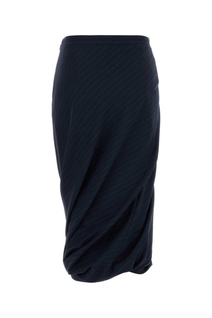Balenciaga Women Embroidered Wool Skirt by Luosophy