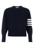 Thom Browne Men Navy Blue Cashmere Sweater by Luosophy