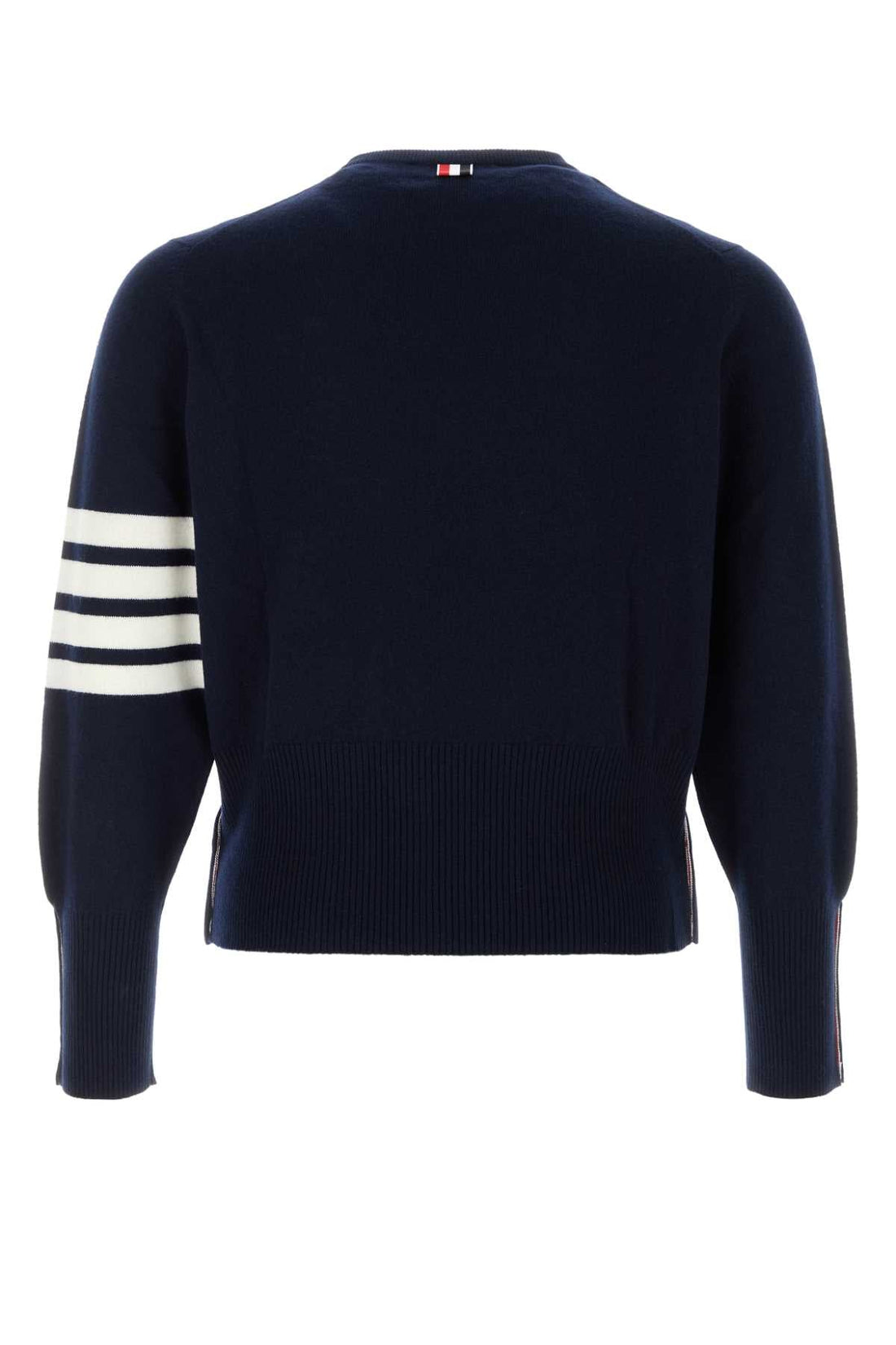 Thom Browne Men Navy Blue Cashmere Sweater by Luosophy