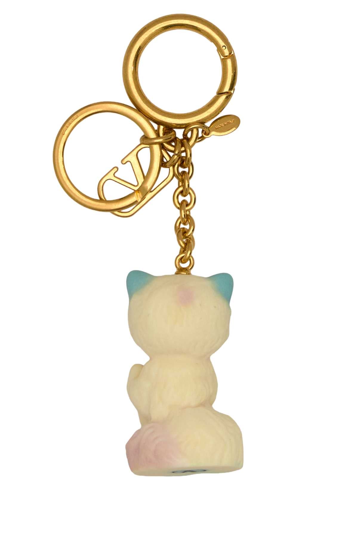 Valentino Garavani Women Multicolor Metal And Nylon Le Chat De La Maison Keyring by Luosophy