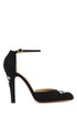 Valentino Garavani Women Black Fabric Hi Dolly Pumps by Luosophy