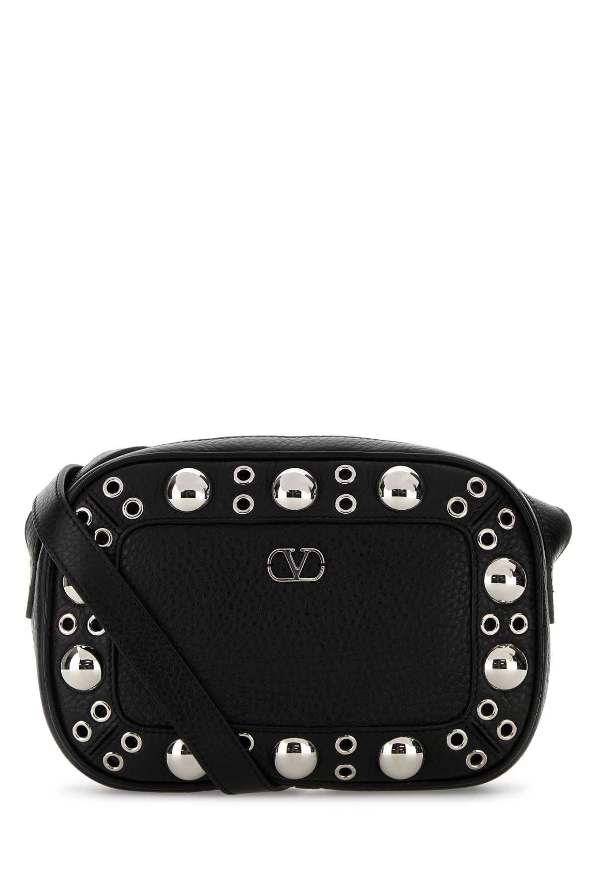 Valentino Garavani Women Black Leather Nellcã´Te Crossbody Bag by Luosophy