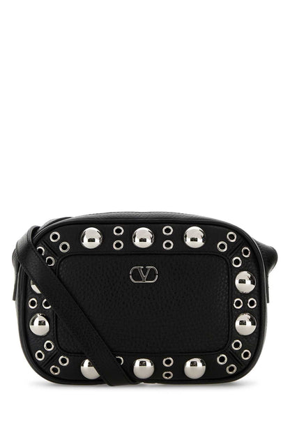 Valentino Garavani Women Black Leather Nellcã´Te Crossbody Bag by Luosophy