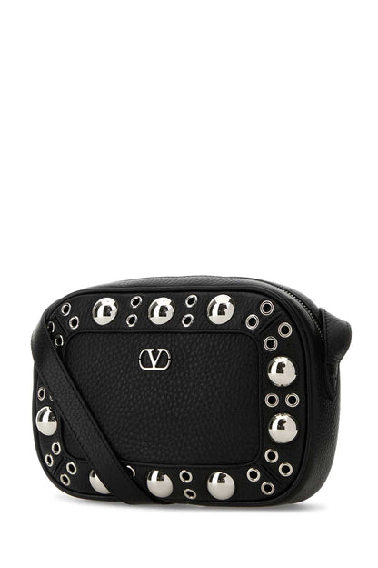 Valentino Garavani Women Black Leather Nellcã´Te Crossbody Bag by Luosophy