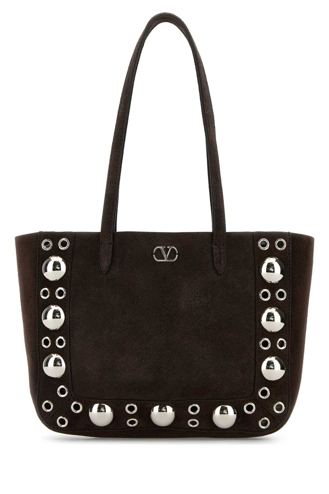 Valentino Garavani Women Brown Suede Nellcã´Te Shopping Bag by Luosophy