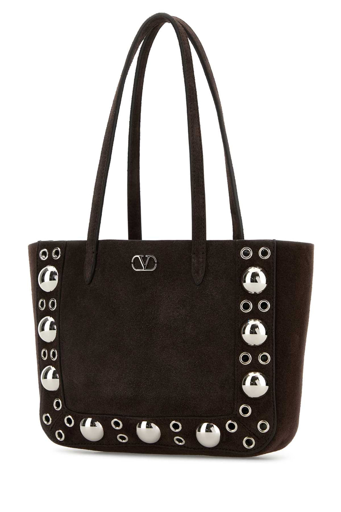 Valentino Garavani Women Brown Suede Nellcã´Te Shopping Bag by Luosophy