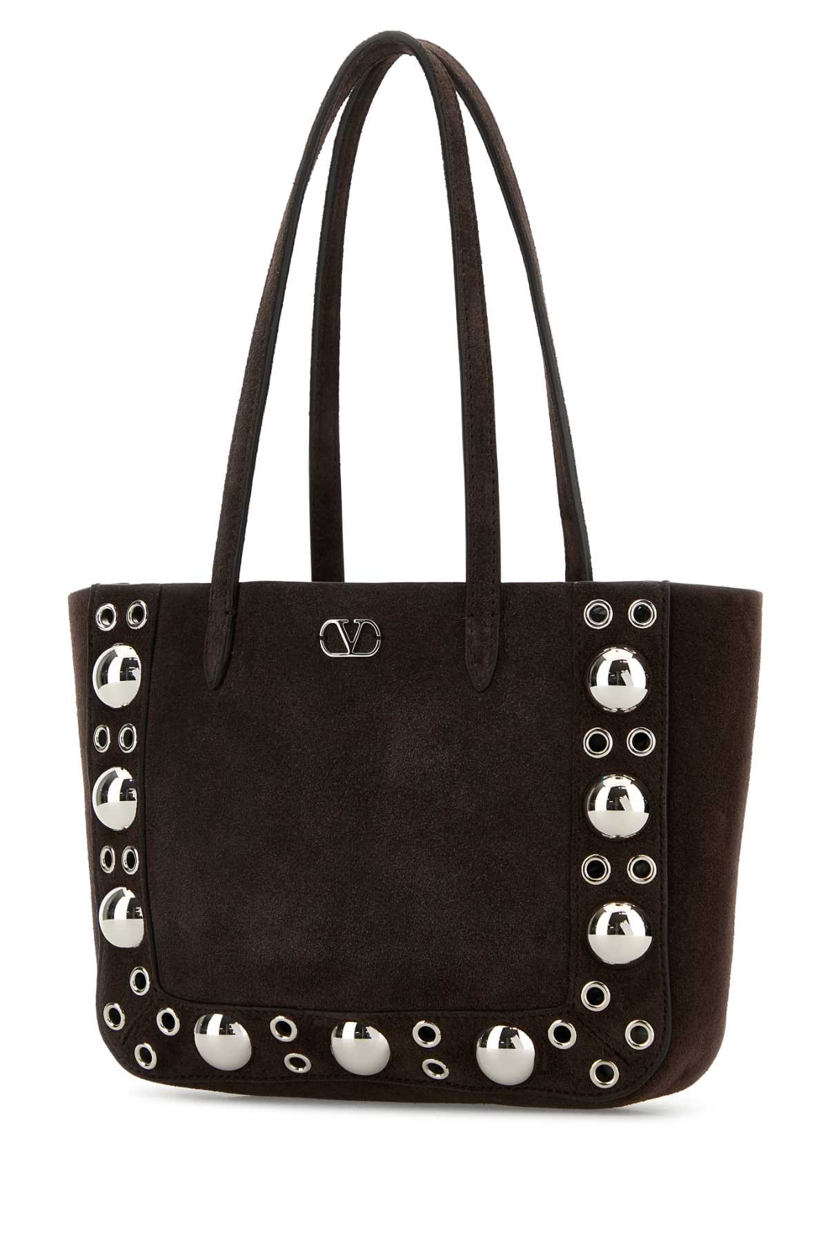 Valentino Garavani Women Brown Suede Nellcã´Te Shopping Bag by Luosophy