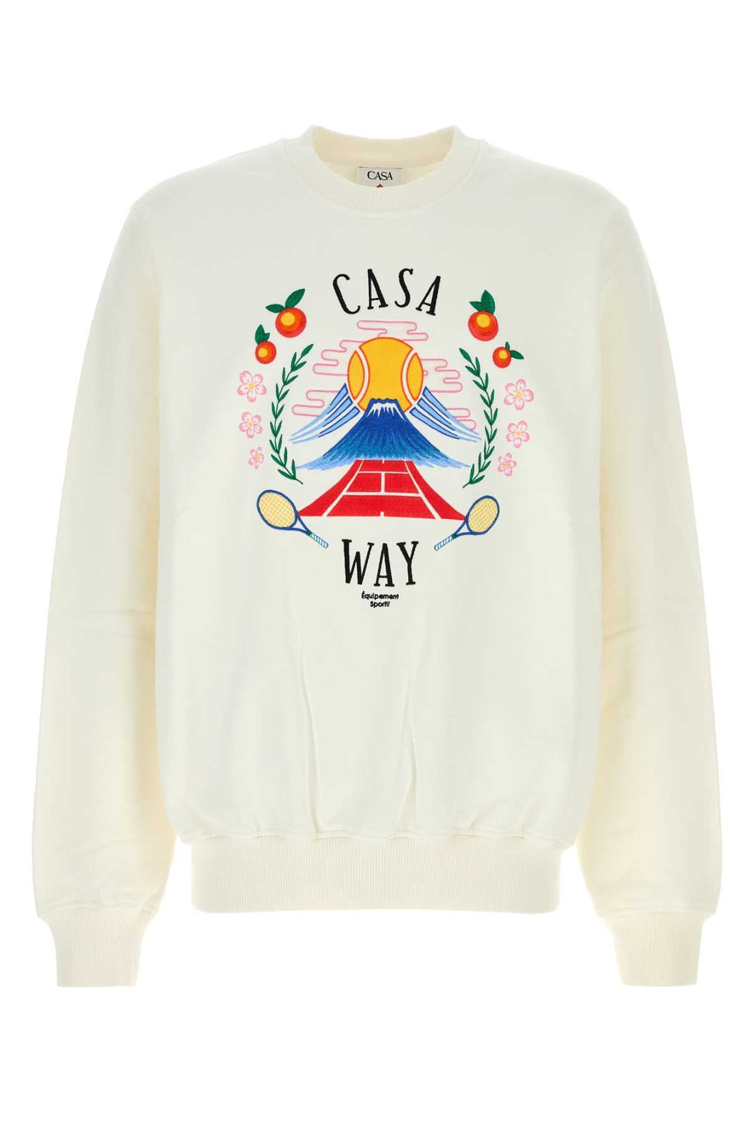 Casablanca Men White Cotton Sweatshirt by Luosophy