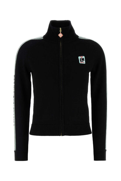 Casablanca Women Black Wool Cardigan by Luosophy