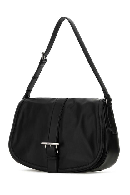 Alexander Mcqueen Men Black Leather Maxi Satchel Shoulder Bag by Luosophy