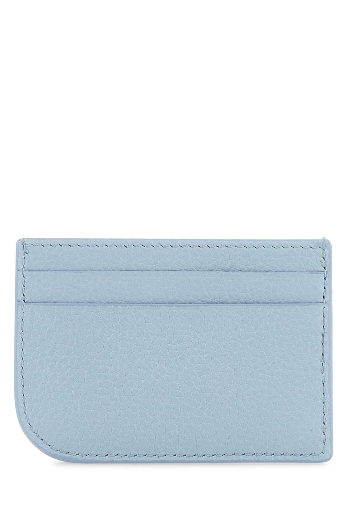 Alexander Mcqueen Men Light Blue Leather Card Holder by Luosophy