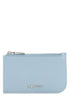 Alexander Mcqueen Men Light Blue Leather Card Holder by Luosophy