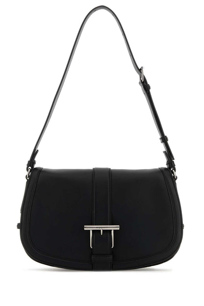 Alexander Mcqueen Women Black Leather Large Satchel Crossbody Bag by Luosophy