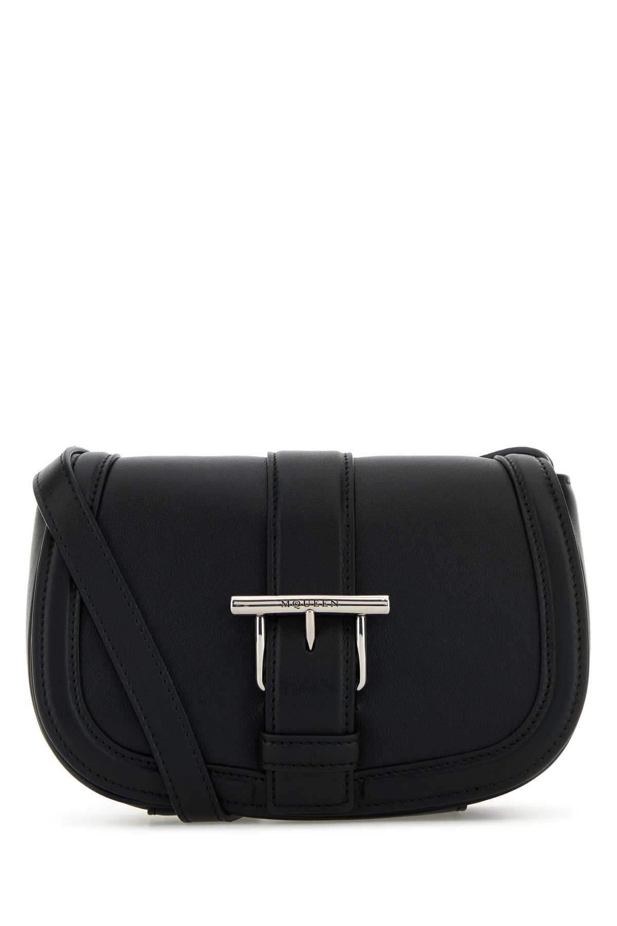 Alexander Mcqueen Women Black Leather Mini Satchel Crossbody Bag by Luosophy