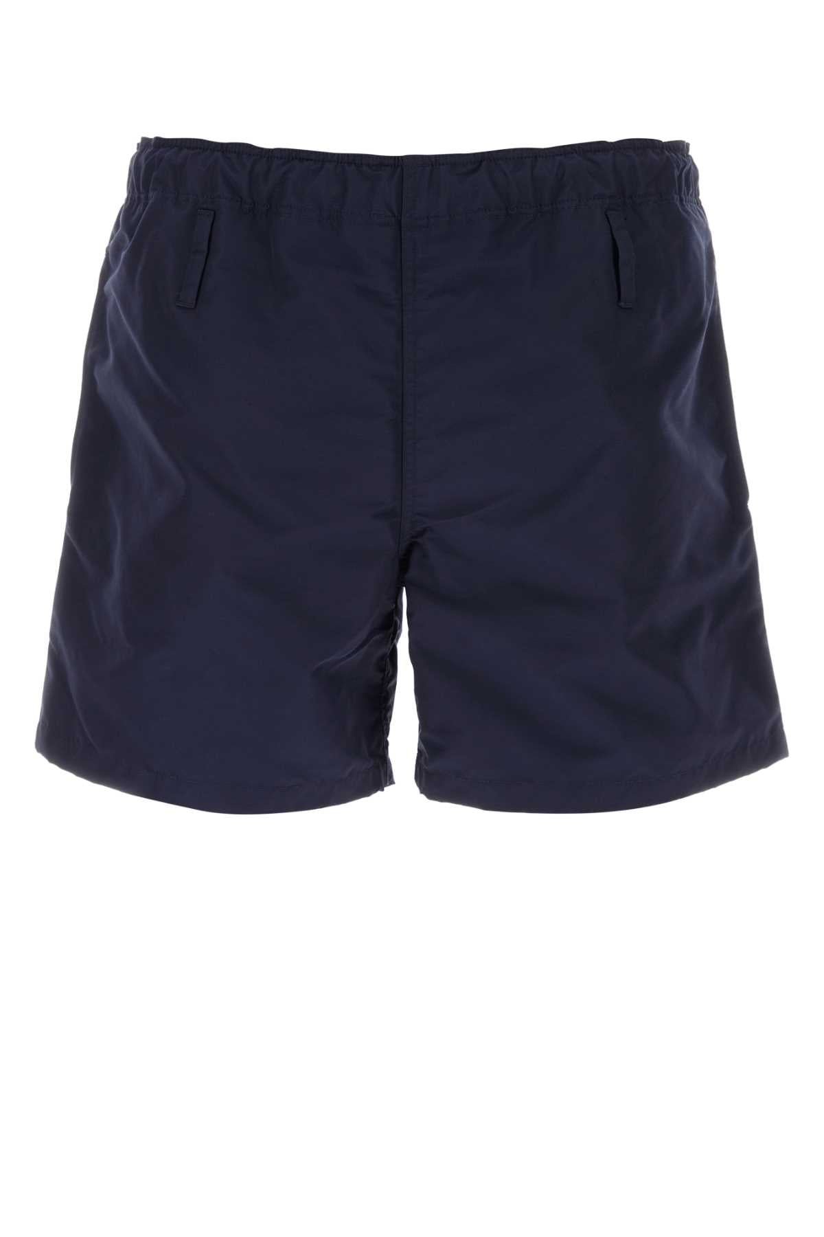 Prada Men Navy Blue Nylon Swimming Shorts by Luosophy