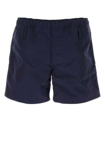 Prada Men Navy Blue Nylon Swimming Shorts by Luosophy