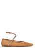 Amina Muaddi Women Orange Mesh Ane Ballerinas by Luosophy