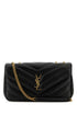 Saint Laurent Women Black Leather Medium Loulou Shoulder Bag by Luosophy