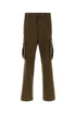 Dsquared Men Olive Green Stretch Cotton Loose Cargo Pant by Luosophy