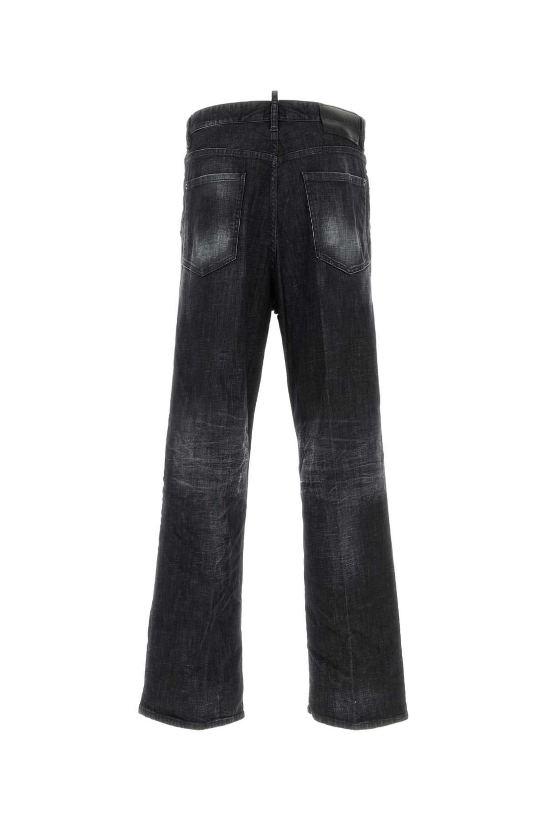 Dsquared Men Black Stretch Denim Loose Jeans by Luosophy
